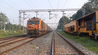 Amrit Bharat Express Orange colour WAP7  Mahabodhi Express  Gaya Jn to New Delhi  Train no 12397 [upl. by Aennil286]