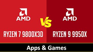 RYZEN 7 9800X3D vs RYZEN 9 9950X [upl. by Burt]