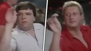 Jocky Wilson V Eric Bristow DART GREAT moment [upl. by Ihculo]