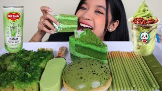 MUKBANG SERBA GREEN TEA PESTA GREEN TEA [upl. by Gustaf654]