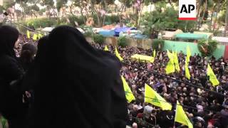 Funeral for Hezbollah fighter killed in Syria [upl. by Rraval]