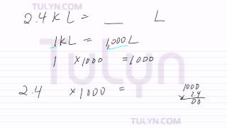 conversion of metric units kiloliters to liters [upl. by Nordin]