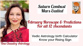 February 2024 Horoscopes Predictions for all 12 Ascendants Vedic Astrology [upl. by Oicnaneb750]