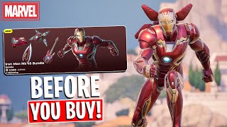 IRON MAN MK 45 BUNDLE  Gameplay  Combos Before You Buy Fortnite x Marvel [upl. by Romo517]