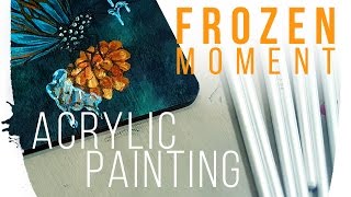 Frozen Moment  My Artscape BRUSH REVIEW  ACRYLIC SPEED PAINTING [upl. by Ateloiv744]