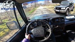 Hyundai Galloper II 25TD 4x4 2002 99HP  POV TEST Drive [upl. by Merow]