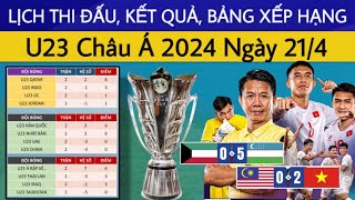 🛑Kết Quả Bảng Xếp Hạng U23 Châu Á 2024 Ngày 214  U23 Việt Nam Dành Vé Vào Tứ Kết  Lịch Thi Đấu [upl. by Lellih]