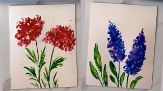 Quick and easy Watercolor flowers [upl. by Eelanej]