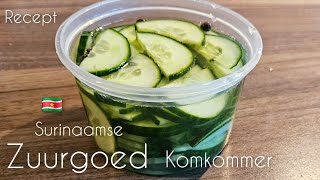 Zuurgoed maken van komkommer Surinaamse receptSurinamese cucumber pickles recipe [upl. by Assyle]