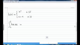 integral of piecewise function Q9 [upl. by Novit]