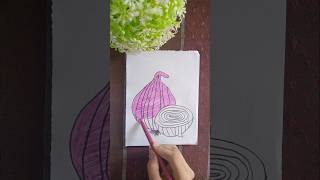 Onion 🌰 Easy Drawing drawing art drawingtutorials artandcraft painting drawingideas [upl. by Amatruda]