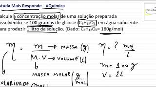 Aprenda a calcular a Molaridade [upl. by Tybi]