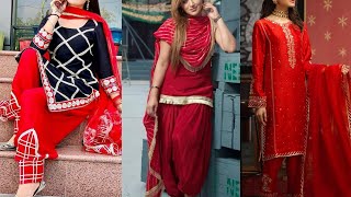 Red Suit Designs ll Stylish Red Color Punjabi DressGownKurti for New Bride [upl. by Ettenoitna]