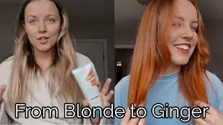 FROM BLONDE TO GINGER  MOROCCAINOIL HAIR COLOR MASK [upl. by Cindee459]