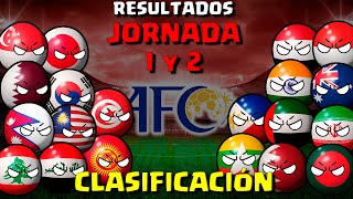 JORNADA 1 y 2 clasificacion ASIATICA AFC MUNDIAL 2026 countryballs [upl. by Niret]