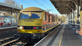 90013  90006 light engine movement around Ipswich 221124 [upl. by Krista31]