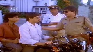 Shankarnag Made Strict Traffic Rules to Public  Best Scenes of SP Sangliyana Part 2 Kannada Movie [upl. by Oludoet]