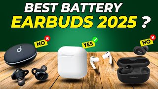 Top 5 Best Wireless Earbuds With Long Battery Life 2025  Best Battery Earbuds 2025 [upl. by Stanway492]