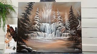 How To Paint a Landscape In Sepia  Limited Palette 🎨 ACRYLIC PAINTING Tutorial [upl. by Dnaltruoc]