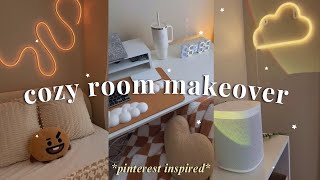 cozy room makeover  tour 🧸 HUGE amazon haul all new furniture pinterest inspired [upl. by Llekram]