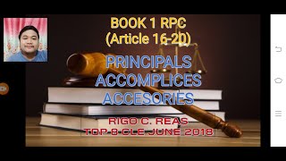 Principal Accomplice Accesory Book 1 RPC article 1620 [upl. by Brandea]