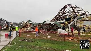 George Elementary Gym Destroyed in Tornado [upl. by Eelynnhoj]