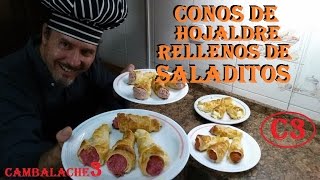 CONOS DE HOJALDRE RELLENOS DE SALADITOS [upl. by Aivilys293]