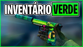 MELHOR INVENTÁRIO VERDE BARATO  CSGO 2022 [upl. by Bonnes]