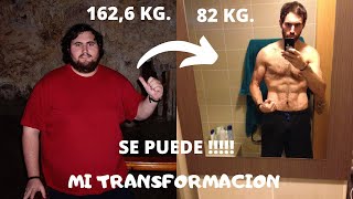 PERDER PESO MI TRANSFORMACION BAJAR 83 KILOS ME CAMBIO LA VIDA  EN 3 MINUTOS perderpeso [upl. by Ellehcim737]