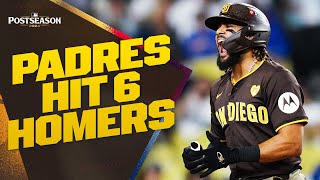 SIX HOMERS Padres tie singlegame MLB postseason record  Fernando Tatis Jr hits 2 homers [upl. by Yespmed]