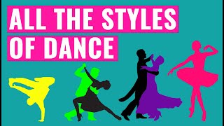 ALL DANCE STYLES in the World  todos los tipos de baile  tipos de danza  🌍 [upl. by Tini]