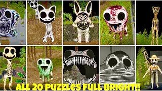 ZOONOMALY All 20 Puzzles Solved Full Gameplay in Full Bright Mode [upl. by Ayita]