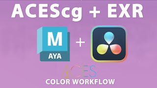 Da Vinci Resolve and Maya ACEScg and EXR workflow  the easiest way [upl. by Arihsay362]