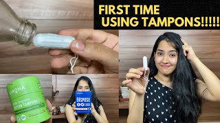 I used Tampons for the first time  Honest Review  Sirona Tampons [upl. by Lohcin]