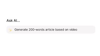 Ask AI to generate content based on your video with Clipwing [upl. by Ahsinyd272]