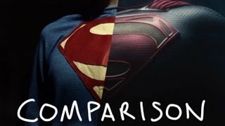 Man Of Steel Trailer  Homemade Version SidebySide Comparison [upl. by Mumford]