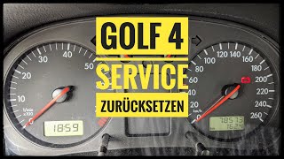 Golf 4 Service zurücksetzen Reset the service on a Golf 4 [upl. by Navannod]