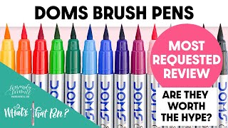 Honest Review of the DOMS Brush Pens Whats That Pen [upl. by Eilarol]