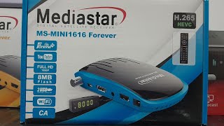 Mediastar MS1616 Forever l HEVC Digital Satellite Receiver l Review Unboxing l English [upl. by Nairdad]