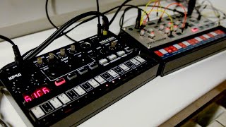 Korg volca modular  Korg volca kick  techno tune 1 [upl. by Ainoloppa]