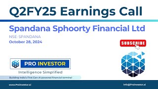 Spandana Sphoorty Financial Ltd  Q2FY25  Earnings Conference Call  concall spandana [upl. by Goulder120]