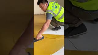 Polyurethane Mortar SelfLeveling Floor  Ideal for Factory Construction process epoxyflooring [upl. by Leoy761]