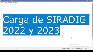 Carga de SIRADIG 2022 y 2023 [upl. by Kara863]