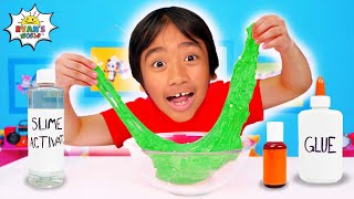 Fun Slime Challenges with Ryan DIY Slime Experiments [upl. by Barram]