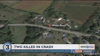 DCSO Two dead after car crashed into building near Edgerton [upl. by Adohr666]