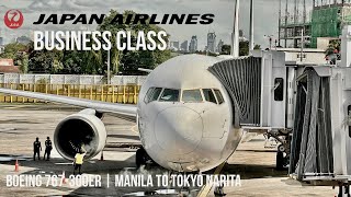 Japan Airlines Business Class Boeing 767300ER  Manila to Tokyo Narita [upl. by Orson]