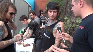 Backstage with Asking Alexandria in Omaha NE  Backstage Entertainment [upl. by Sucerdor]