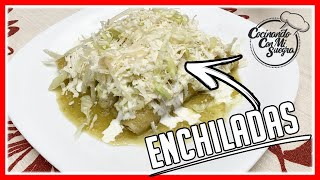 🥇Enchiladas Verdes de Queso  ⭐Receta de Enchiladas Verdes⭐ [upl. by Samuella]