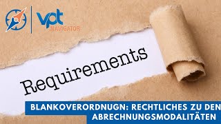 Blankoverordnung Rechtliches zu den Abrechnungsmodalitäten [upl. by Fakieh]