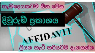 දිවුරුම් ප්‍රකාශයක් හරියටම ලියන්නේ කොහොමද How to write an affidavit Safehouse219 [upl. by Neom]